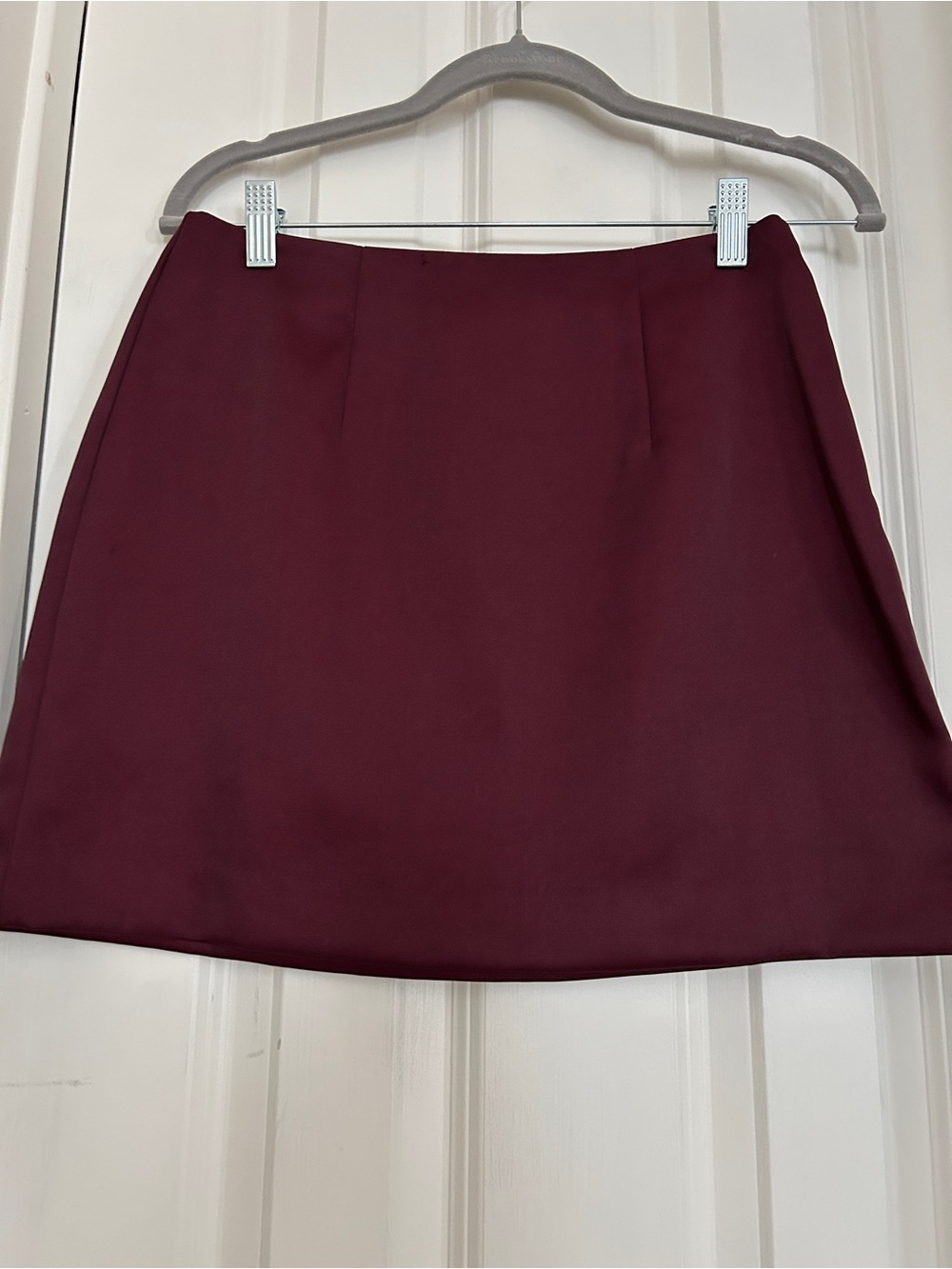 a new day Wine Red Mini A-Line Skirt